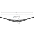 Рессора ГАЗ-53, 3307, САЗ-356, 3502, КАВЗ-685 передняя (12 листов) L=1225мм ЧМЗ