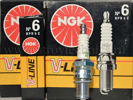 Свеча NGK № 6 ГАЗ 3302, 3110 дв. 406 с резистором (инжектор) (к-т)