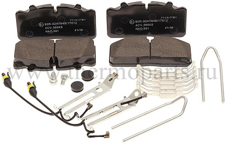 Колодки тормозные ГАЗон Next, ПАЗ Вектор Next передние/задние (4шт.) ALLIED NIPPON