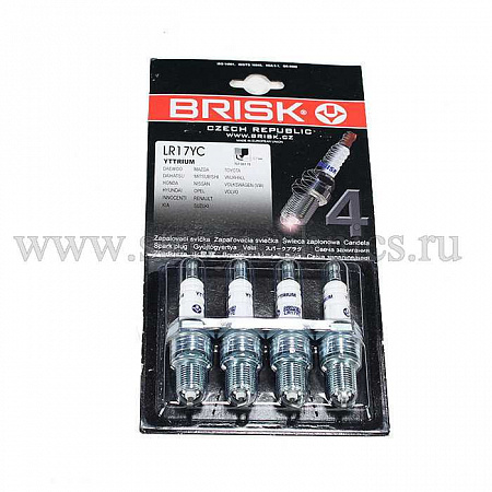 Свеча BRISK LR 17 YC Super ГАЗ 3110, 3302, 2752 дв. 406 (блистер, к-т)