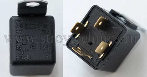 Реле универсальное (4-х конт.) с кронштейном с резистором (30А, 12V) АВАР
