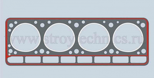 Прокладка ГБЦ с герметиком ГАЗ 3302, 3110 дв. 402 (круглые отверстия) БЦМ