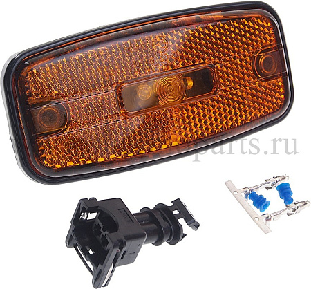 Фонарь габаритный со световозвращающим диодом 12/24V оранжевый ЕВРОСВЕТ