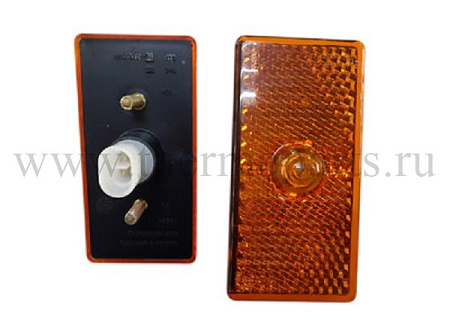 Фонарь габаритный боковой 12В (лампа, овал. разъем)