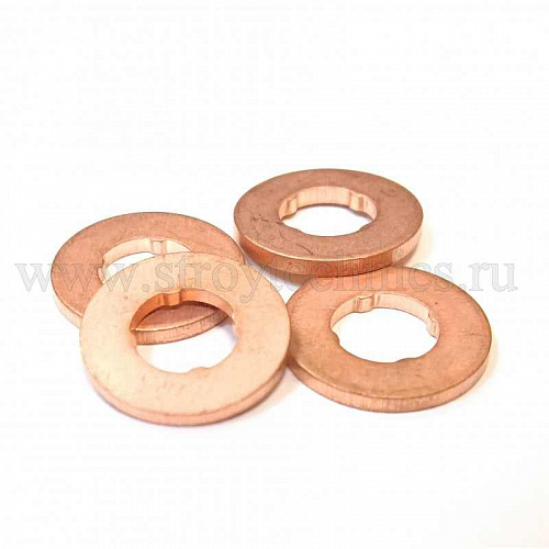 Кольцо уплотнительное форсунки ГАЗ 3302 дв. Cummins 2.8 BOSCH (нижнее медное)