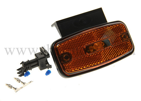 Фонарь габаритный со световозвращающим диодом 12/24V оранжевый с кронштейном ЕВРОСВЕТ