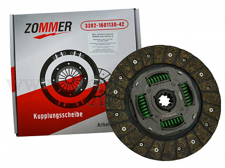 Диск сцепления ведомый для а/м 3302 дв. Cummins 2.8 Zommer