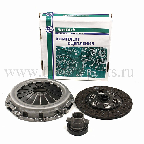 Комплект сцепления УАЗ, ГАЗ с двигателями ЗМЗ-409, 514 (с 2012г.) усиленный &amp;quot;ТРОФИ&amp;quot; 240мм RusDisk&amp;quot; Производитель ТАЯ/RusDisk